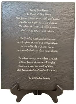 Custom Engraved Slate Plaque – Personalized Poem, Letter, or Message – Gift for Wedding, Anniversary, Birthday, Memorial – 12x10” Stone Keepsake