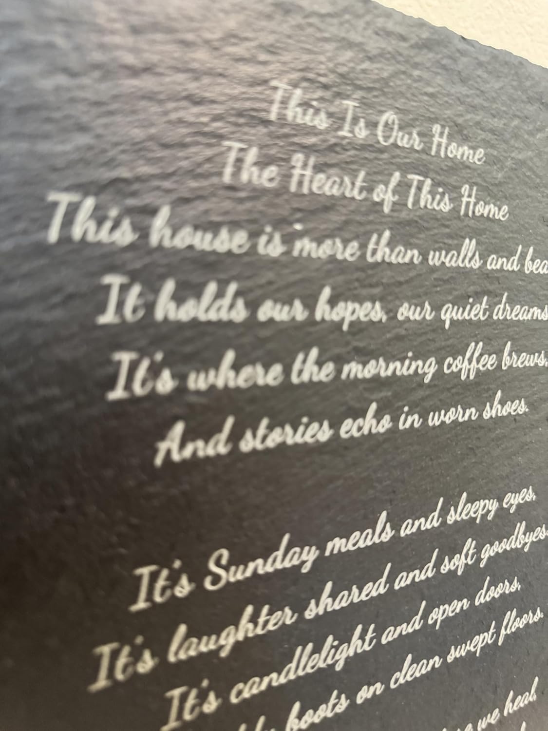 Custom Engraved Slate Plaque – Personalized Poem, Letter, or Message – Gift for Wedding, Anniversary, Birthday, Memorial – 12x10” Stone Keepsake