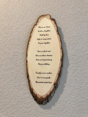 Personalized Oval Wood Plaque – Laser Engraved Sign