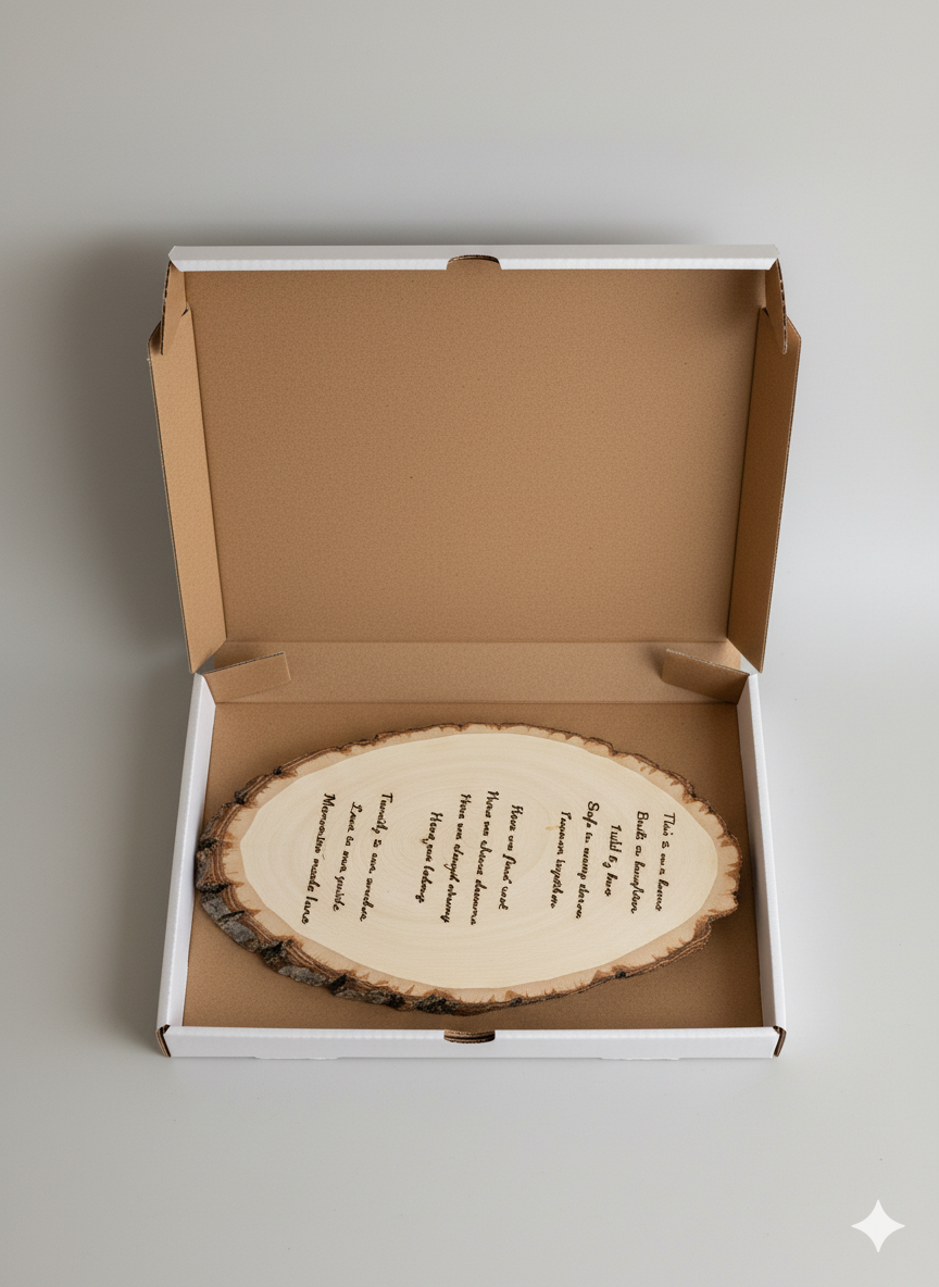 Personalized Oval Wood Plaque – Laser Engraved Sign