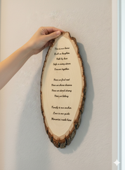 Personalized Oval Wood Plaque – Laser Engraved Sign