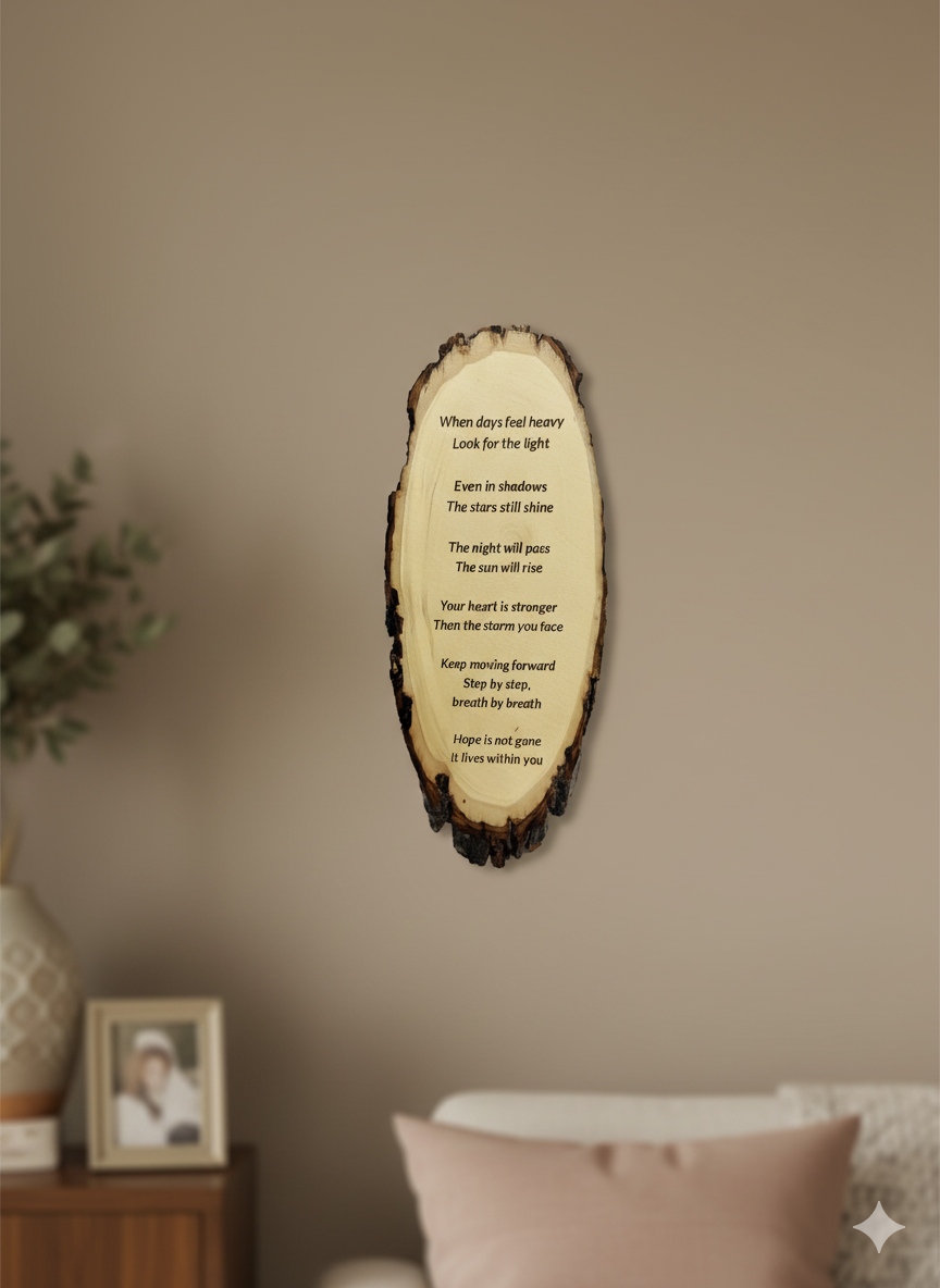 Personalized Oval Wood Plaque – Laser Engraved Sign