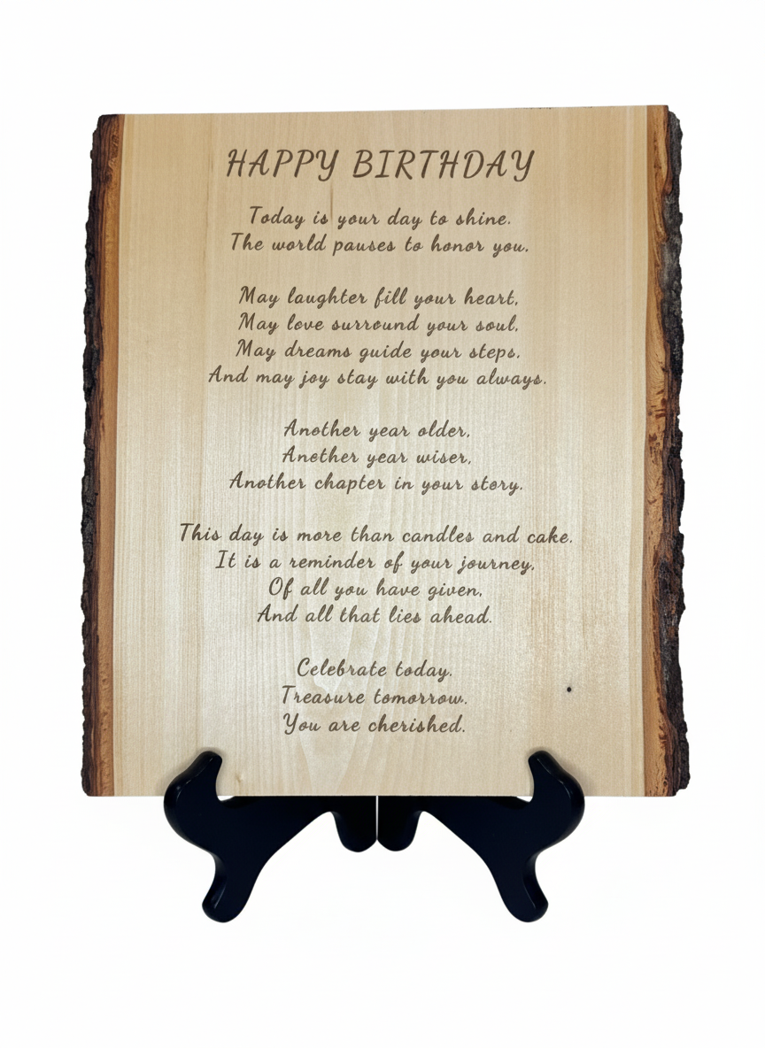 Custom Wood Engraving Plaque