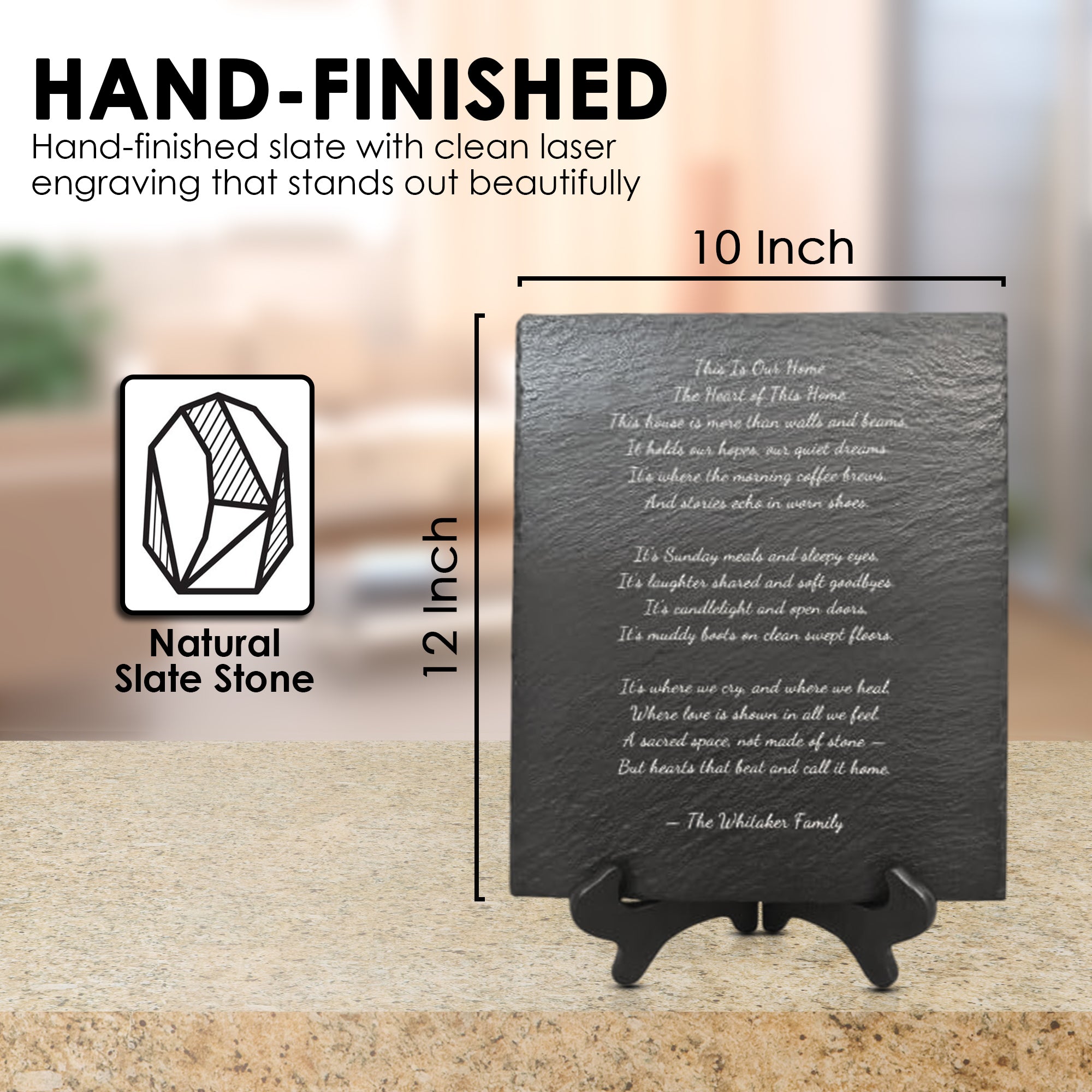 Personalized Engraved Slate Plaque