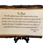 Custom Wood Engraving Plaque