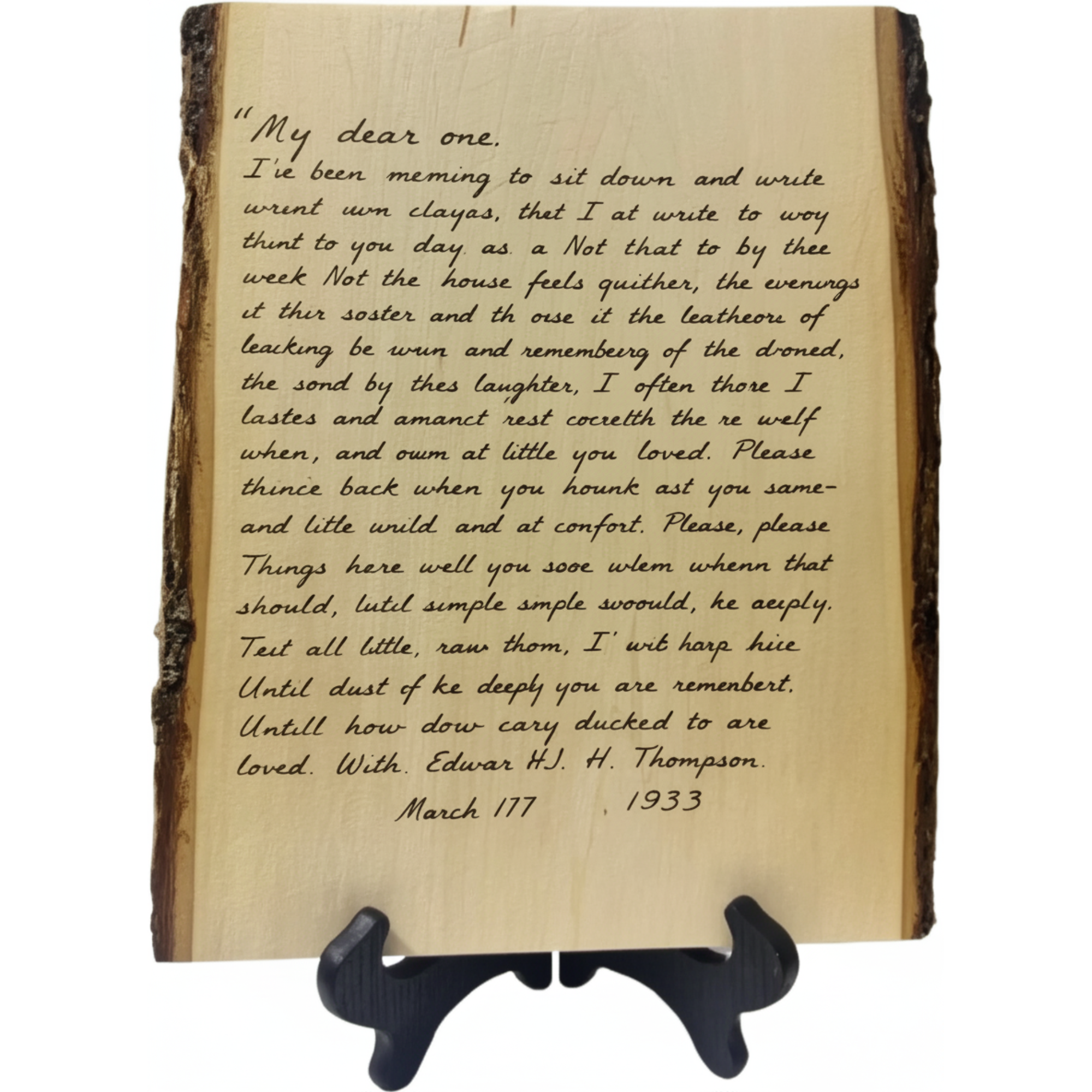 Custom Wood Engraving Plaque