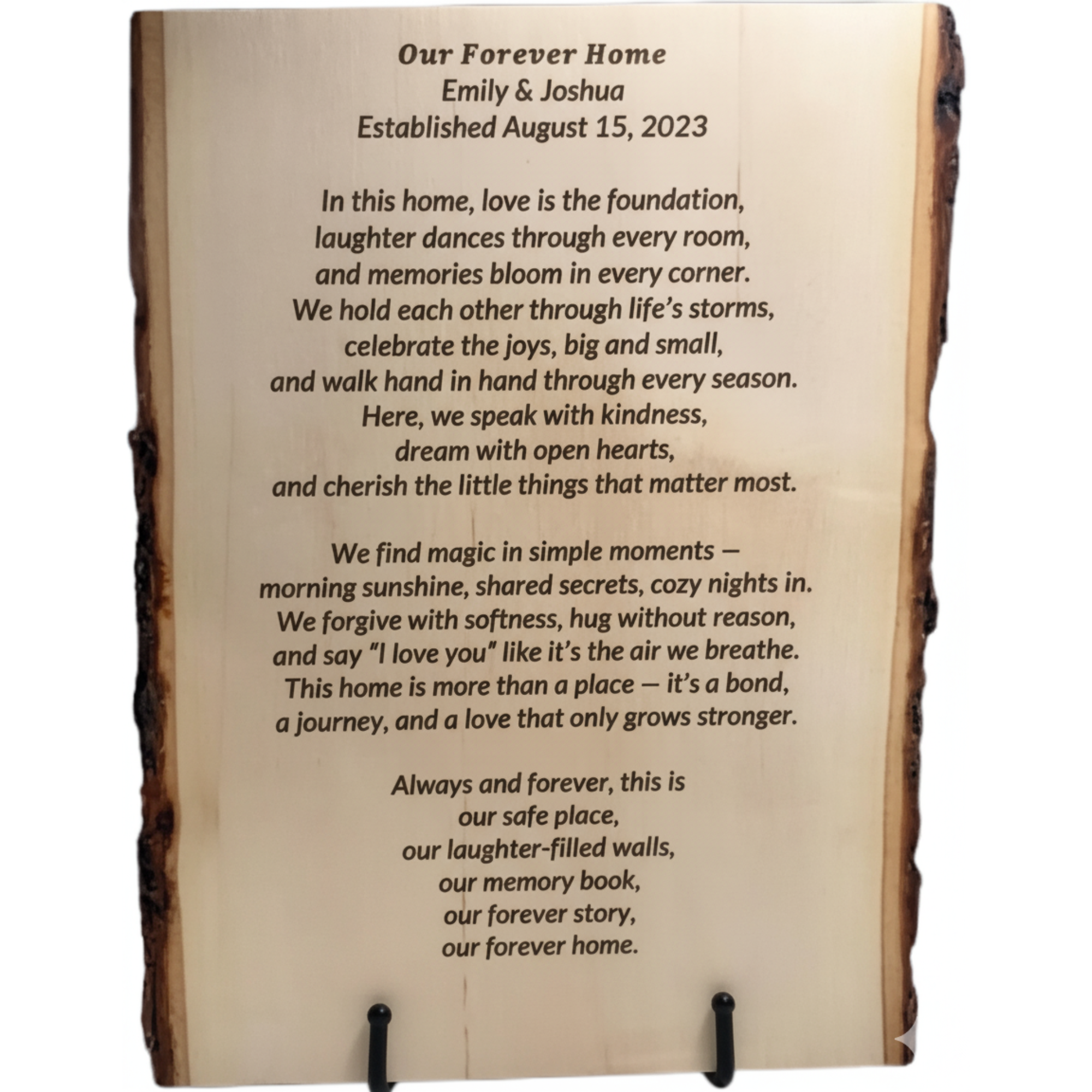 Custom Wood Engraving Plaque